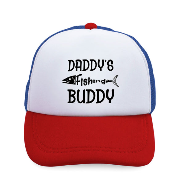  Summer Kids Trucker Hat Daddy's Fishing Buddy Fisherman Dad  Father's Day Polyester Boys Girls Sun Toddler Caps Black Design Only  Adjustable : Clothing, Shoes & Jewelry