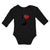 Long Sleeve Bodysuit Baby I Love Silhouette Duck Aquatic Bird Boy & Girl Clothes