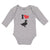 Long Sleeve Bodysuit Baby I Love Silhouette Duck Aquatic Bird Boy & Girl Clothes