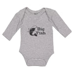 Long Sleeve Bodysuit Baby Fishing Big Fish Hunting Hobby Boy & Girl Clothes - Cute Rascals