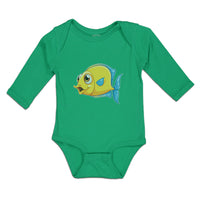 Long Sleeve Bodysuit Baby Golden Koi Freshwater Fish Aquarium Boy & Girl Clothes - Cute Rascals