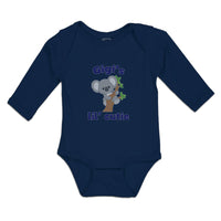 Long Sleeve Bodysuit Baby Gigi's Lil' Cutie Koala Bear Animal Sitting Cotton - Cute Rascals