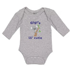 Long Sleeve Bodysuit Baby Gigi's Lil' Cutie Koala Bear Wood Branch Cotton - Cute Rascals