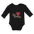 Long Sleeve Bodysuit Baby I Love Cute Squirrel Eating Acorn Wild Animal Cotton