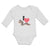 Long Sleeve Bodysuit Baby I Love Cute Squirrel Eating Acorn Wild Animal Cotton