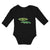 Long Sleeve Bodysuit Baby Green Animated Crocodile I'M 1 2! Age Cotton - Cute Rascals