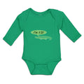 Long Sleeve Bodysuit Baby Green Animated Crocodile I'M 1 2! Age Cotton