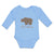 Long Sleeve Bodysuit Baby Lil Brown Bear's Side View Wild Animal Cotton