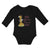 Long Sleeve Bodysuit Baby Glamma Loves Me! Cute Giraffes Hearts Cotton - Cute Rascals