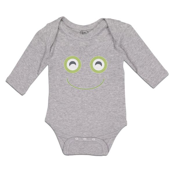 Long Sleeve Bodysuit Baby A Frog Smile Expression Funny Face Boy & Girl Clothes - Cute Rascals