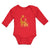 Long Sleeve Bodysuit Baby Giraffe's Love for Her Baby with Flowers on Their Ears - Cute Rascals