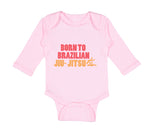 Long Sleeve Bodysuit Baby Born to Brazilian Jiu Jitsu Sport Martial Arts Cotton - Cute Rascals