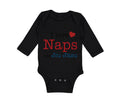 Long Sleeve Bodysuit Baby I Love Naps and Jiu Jitsu Sport Martial Arts Cotton