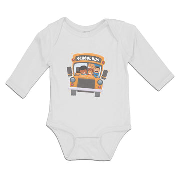 Long Sleeve Bodysuit Baby School Kids Riding A School Bus Boy & Girl Clothes