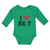 Long Sleeve Bodysuit Baby I Love Rx-7 with Heart Symbol Boy & Girl Clothes