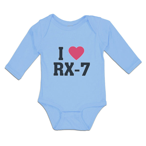 Long Sleeve Bodysuit Baby I Love Rx-7 with Heart Symbol Boy & Girl Clothes