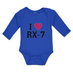 Long Sleeve Bodysuit Baby I Love Rx-7 with Heart Symbol Boy & Girl Clothes