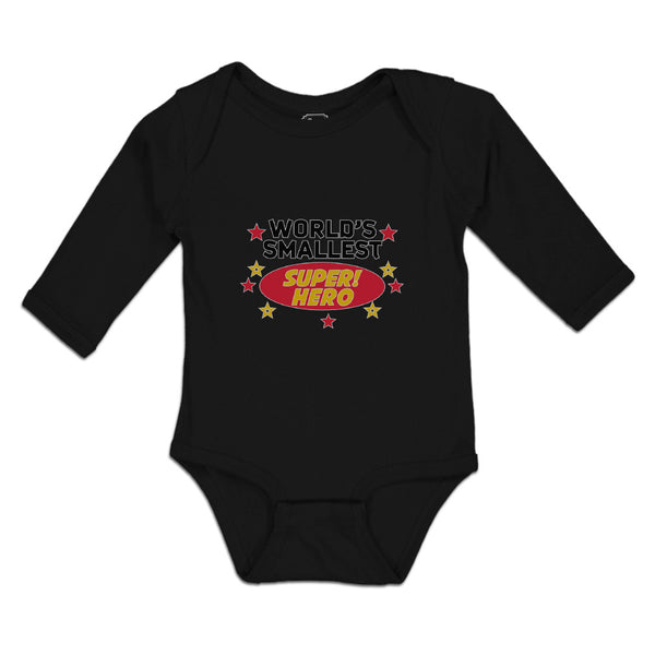 Long Sleeve Bodysuit Baby World's Smallest Super! Hero and Mini Stars Cotton