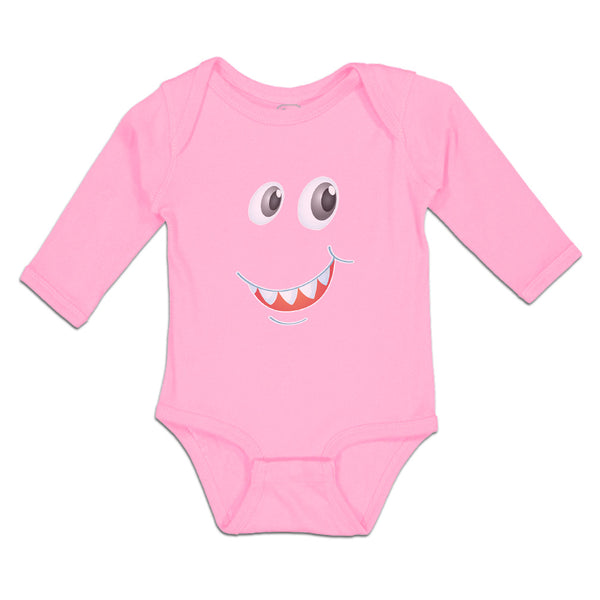 Long Sleeve Bodysuit Baby Funny Cartoon Animal Face with Smile Cotton - Cute Rascals