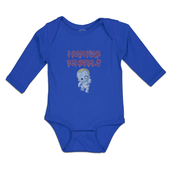 Long Sleeve Bodysuit Baby I Can Has Ur Soul Child Behavior Fictional Character - Cute Rascals