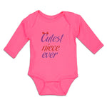 Long Sleeve Bodysuit Baby Cutest Niece Ever with Red Bow Boy & Girl Clothes - Cute Rascals