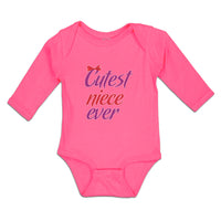 Long Sleeve Bodysuit Baby Cutest Niece Ever with Red Bow Boy & Girl Clothes - Cute Rascals