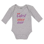 Long Sleeve Bodysuit Baby Cutest Niece Ever with Red Bow Boy & Girl Clothes - Cute Rascals