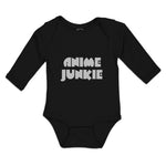 Long Sleeve Bodysuit Baby Monogram Silhouette Anime Junkie Letters Cotton