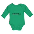 Long Sleeve Bodysuit Baby Grunge Clover Shamrock Leaf St. Patricks Cotton