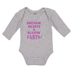 Long Sleeve Bodysuit Baby Breakin Hearts & Blastin Farts Blowing Wind Cotton - Cute Rascals