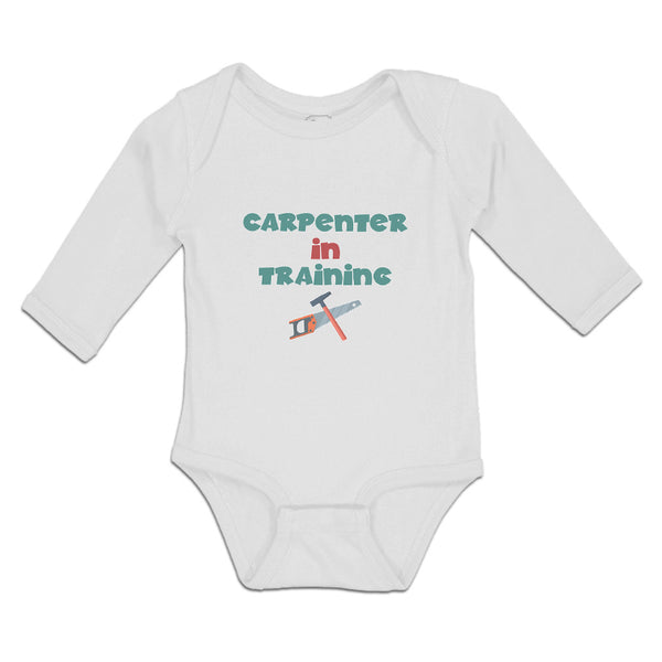 Long Sleeve Bodysuit Baby Carpenterer in Training with Tools Boy & Girl Clothes - Cute Rascals