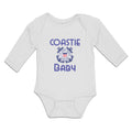 Long Sleeve Bodysuit Baby Coast Guard Auxiliary Coastie Baby Flag Cotton