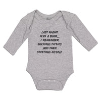 Long Sleeve Bodysuit Baby Blur Sucking Titties Shitting Myself Cotton - Cute Rascals