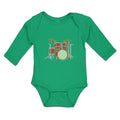 Long Sleeve Bodysuit Baby Orchestra Musical Instruments Drums Boy & Girl Clothes