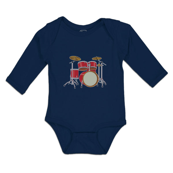 Long Sleeve Bodysuit Baby Orchestra Musical Instruments Drums Boy & Girl Clothes