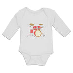 Long Sleeve Bodysuit Baby Orchestra Musical Instruments Drums Boy & Girl Clothes