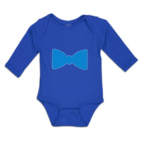 Long Sleeve Bodysuit Baby Elegant Cute Blue Bowtie Boy & Girl Clothes Cotton - Cute Rascals