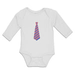 Long Sleeve Bodysuit Baby Striped Neck Tie Style 5 Boy & Girl Clothes Cotton