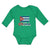 Long Sleeve Bodysuit Baby National Flag of Cuba Design Style 1 Cotton