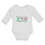 Long Sleeve Bodysuit Baby Everyone Loves Mexican Shamrock Leaf Symbol Cotton - Cute Rascals