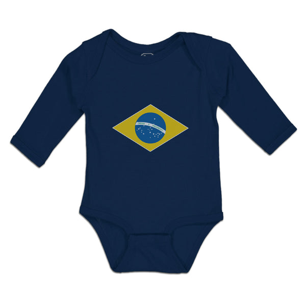 Long Sleeve Bodysuit Baby National Flag of Brazil Boy & Girl Clothes Cotton