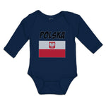 Long Sleeve Bodysuit Baby Flag of Poland Polska United States Boy & Girl Clothes - Cute Rascals