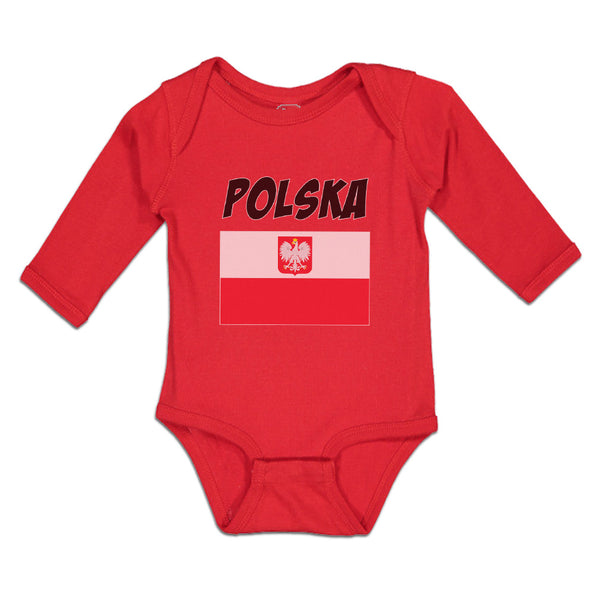 Proud to be Polish American Baby Long Slevve Bodysuit Unisex Gifts