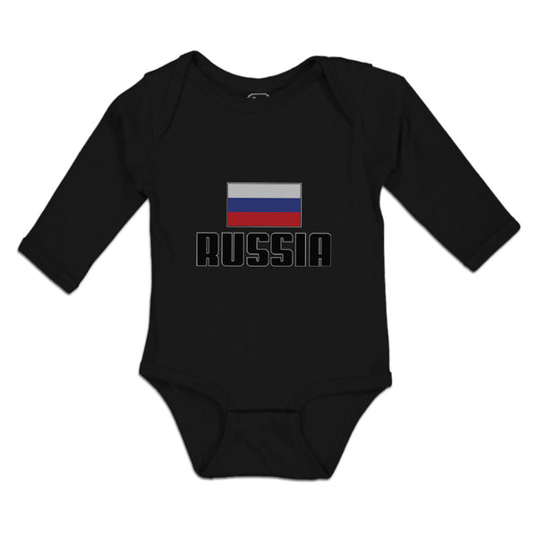 Long Sleeve Bodysuit Baby Flag of Russia United States Boy & Girl Clothes Cotton - Cute Rascals