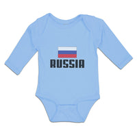 Long Sleeve Bodysuit Baby Flag of Russia United States Boy & Girl Clothes Cotton - Cute Rascals