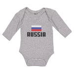 Long Sleeve Bodysuit Baby Flag of Russia United States Boy & Girl Clothes Cotton - Cute Rascals
