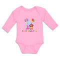 Long Sleeve Bodysuit Baby Celebration Roaring Fun Lion Balloons Cotton