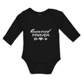 Long Sleeve Bodysuit Baby Answered Prayer Black Arrow Heart Middle Cotton