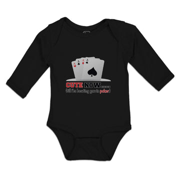 Long Sleeve Bodysuit Baby Cute Now ... (Till I'M Beating Poker) Rummy Cotton