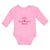 Long Sleeve Bodysuit Baby Girl Boss with Red Little Hearts Pattern Cotton - Cute Rascals